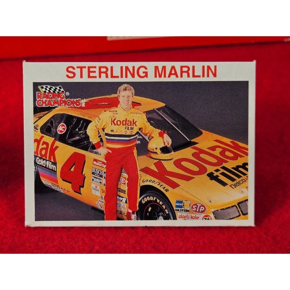 STERLING MARLIN NASCAR TRANSPORTER BUNDLE w/MATCHING STOCKCAR & PLAYER CARD